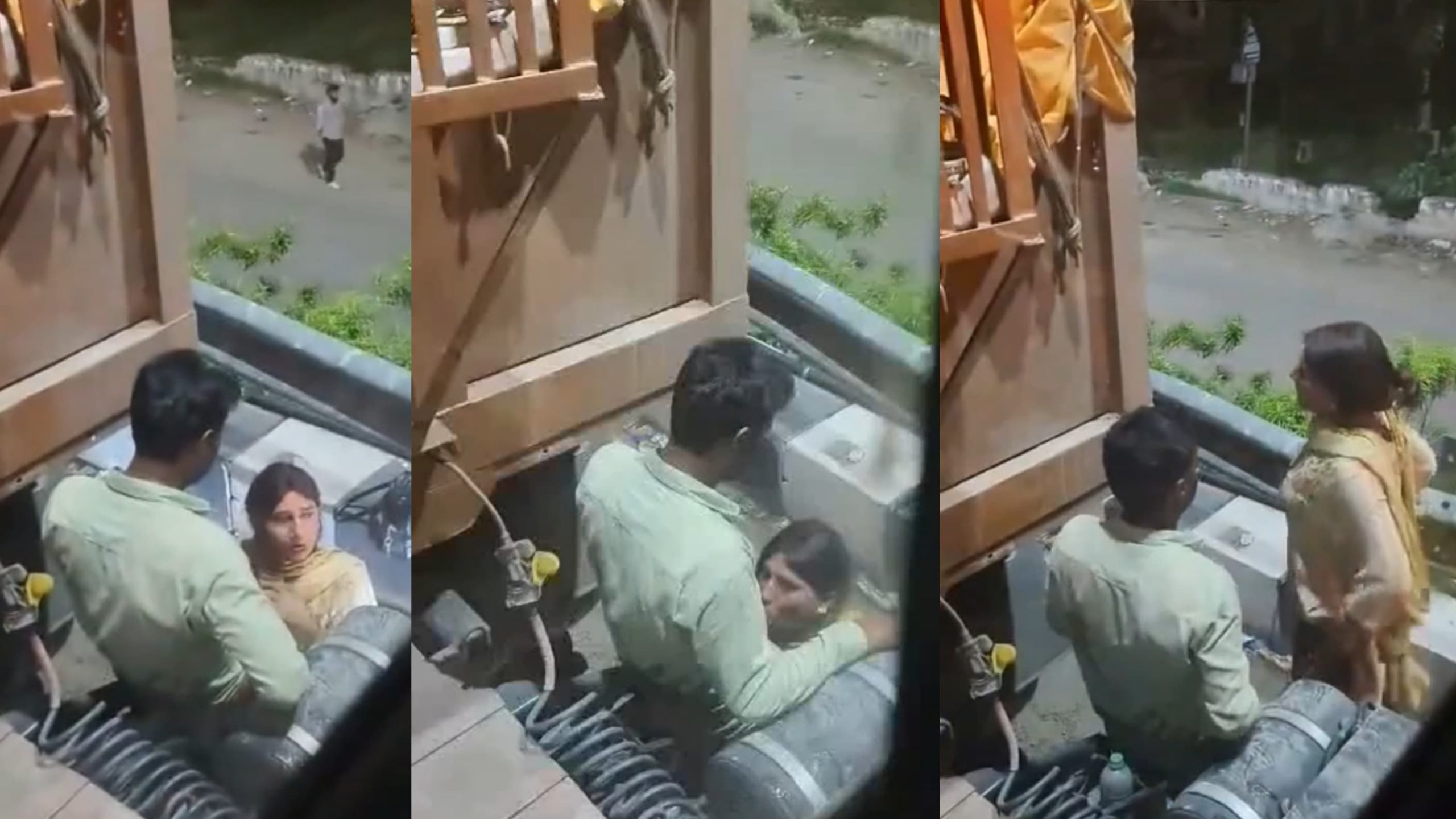 Beautiful Randi Blowjob in Public & Fucking Truck Driver