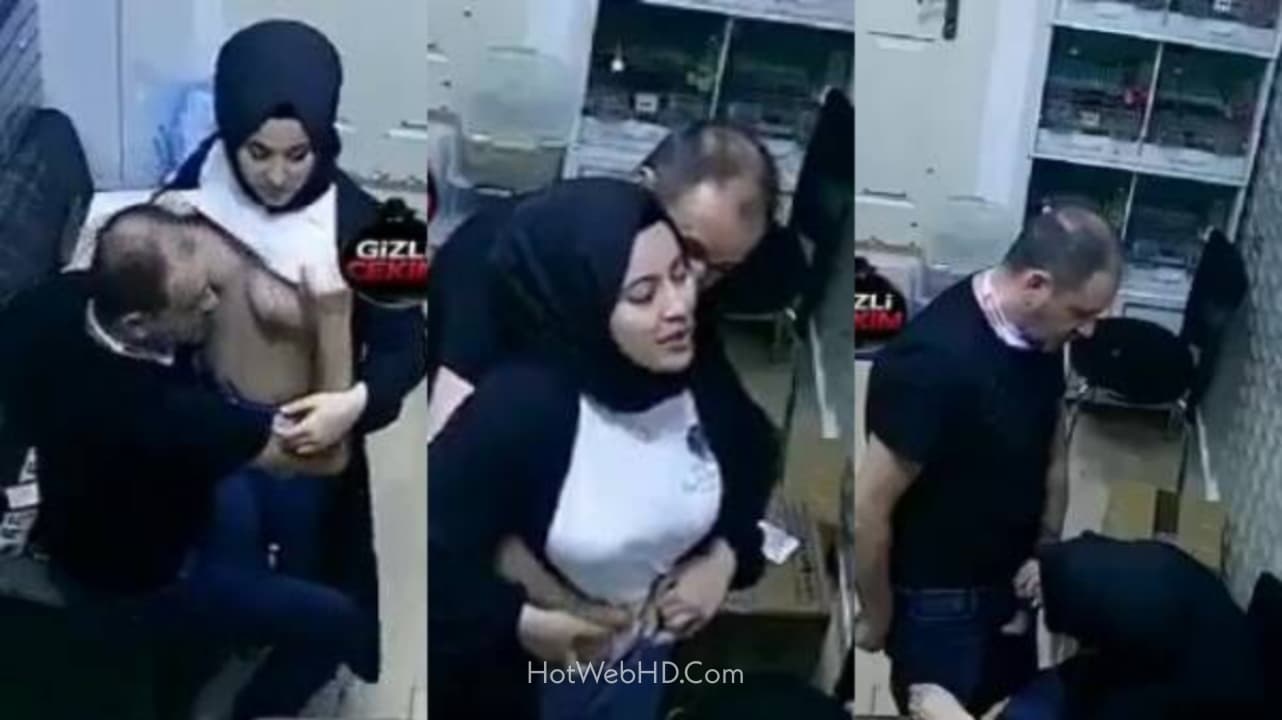 Hot Turkish Store Girl Boobs Sucked & Blowjob to Manager
